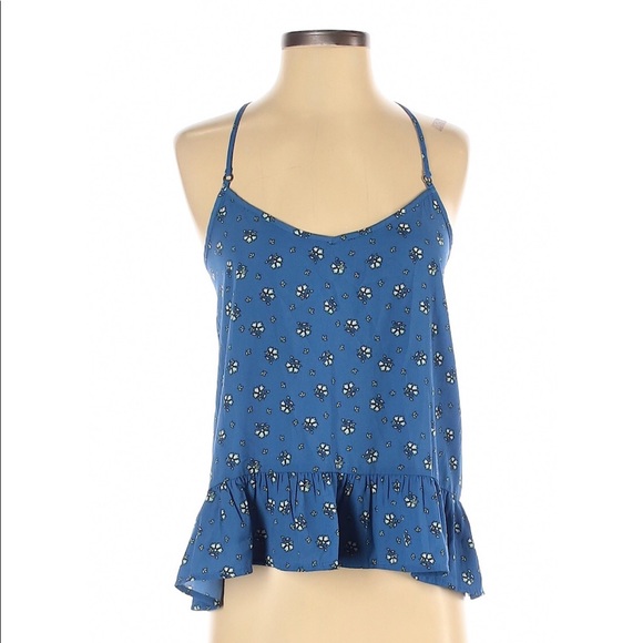 Abercrombie & Fitch Tops - Abercrombie ruffles scoop neckline cami blue